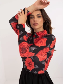 Šaty DHJ SK 19959.35 čierno-červené