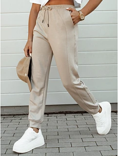 Spodnie damskie dresowe beżowe model 22182439 - FashionStreet