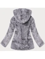 KURTKA DAMSKA Z KAPTUREM SZARA model 21242710 - S'WEST