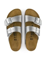 Dámské stříbrné žabky Arizona Silver regular wide model 20693630 - Birkenstock Dámské stříbrné žabky Arizona Silver regular wide model 20693630 - Birkenstock