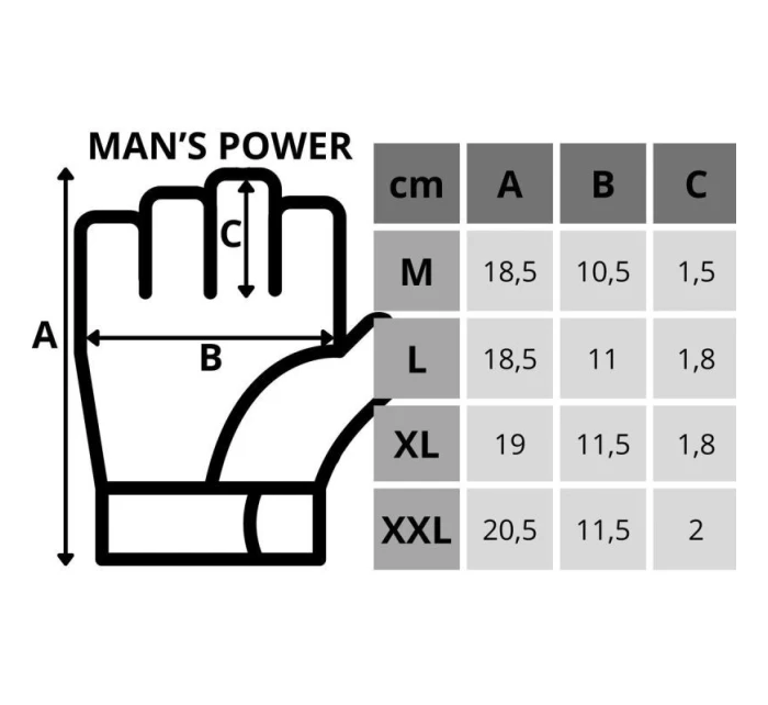 FITNESS RUKAVICE MAN'S POWER R.M ENERO FIT FITNESS RUKAVICE MAN'S POWER R.M ENERO FIT