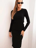 Dámska bavlnená pruhovaná blúzka a ceruzková sukňa Black