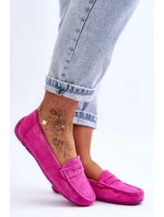 Damskie Zamszowe Mokasyny Różowe Lenvie