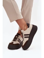 Kožené dámské tenisky na platformě model 21713104 - Zazoo