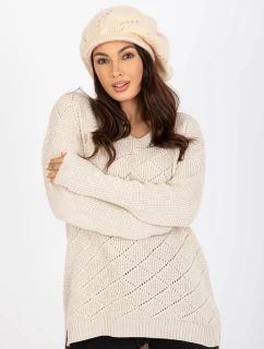 Czapka AT CZ BF model 21836654 jasny beżowy - FPrice