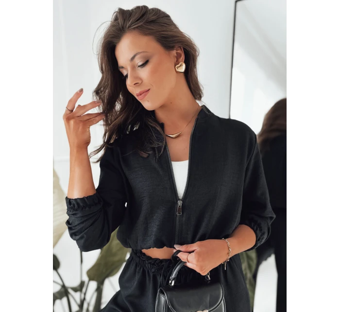 Dámska bunda bomber MADDIE black FashionStreet RY2318 Dámska bunda bomber MADDIE black FashionStreet RY2318