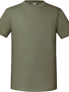 Fruit of the Loom Iconic 195 T Pánske tričko z hrubej látky 16.1422 classic olive