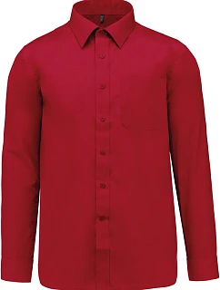 K Popelínová košile s dlouhým rukávem 20.K classic red model 22510041 - Kariban