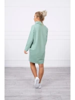 Šaty s kravatou tmavo mätové Šaty s kravatou tmavo mätové