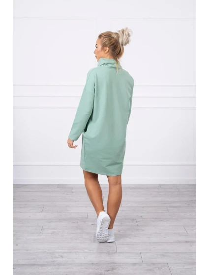 Šaty s kravatou tmavo mätové Šaty s kravatou tmavo mätové