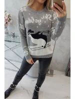 Svetr s vánočním motivem šedý Svetr s vánočním motivem šedý