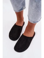 Dámské ploché nazouváky z eko semiše Černé Veronelle