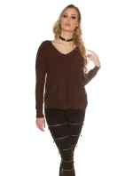 Módny sveter 8507 so šnúrkami - Koucla Módny sveter 8507 so šnúrkami - Koucla