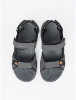 Designové  sandály dámské šedo-stříbrné bez podpatku