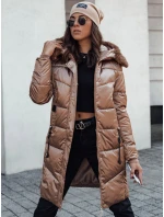 Dámska prešívaná zimná bunda ULTRAWAY s kapucňou hnedá FashionStreet TY4644 Dámska prešívaná zimná bunda ULTRAWAY s kapucňou hnedá FashionStreet TY4644