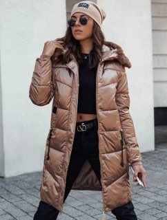 Dámska prešívaná zimná bunda ULTRAWAY s kapucňou hnedá FashionStreet TY4644
