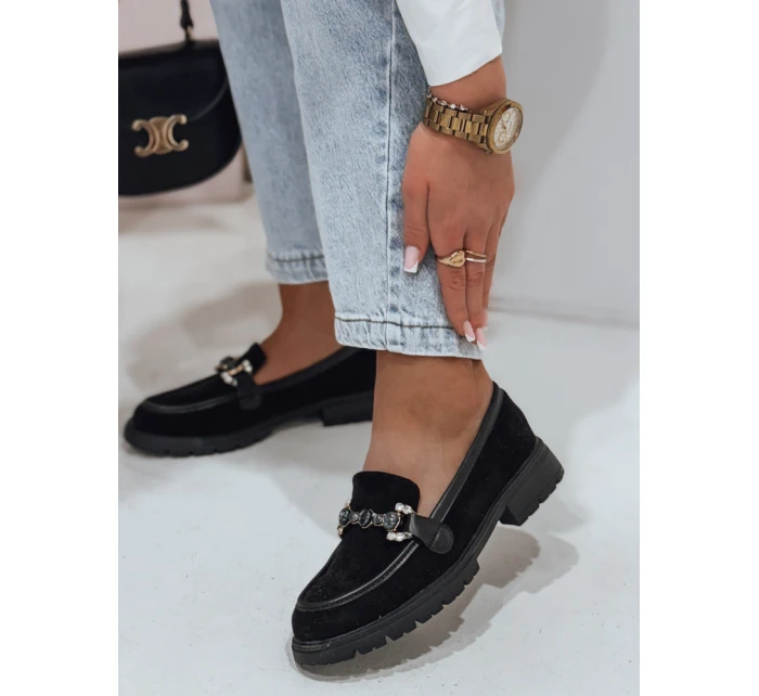 Dámské mokasíny s podrážkou black Dstreet model 21984929 - FashionStreet