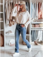 Dámské džínové kalhoty s páskem modré Dstreet model 21985360 - FashionStreet