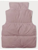 Ružová páperová dámska vesta so stojačikom (5M3150-46) Ružová páperová dámska vesta so stojačikom (5M3150-46)