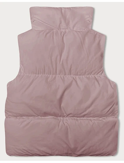 Růžová péřová dámská vesta se stojáčkem model 18914588 - J.STYLE Růžová péřová dámská vesta se stojáčkem model 18914588 - J.STYLE