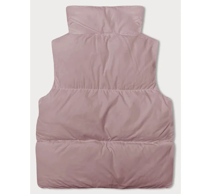 Ružová páperová dámska vesta so stojačikom (5M3150-46) Ružová páperová dámska vesta so stojačikom (5M3150-46)