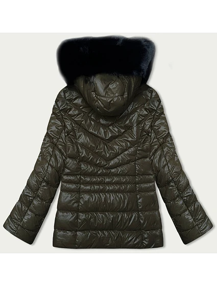 Prošívaná dámská zimní bunda v khaki barvě model 21246603 - MELYA MELODY Prošívaná dámská zimní bunda v khaki barvě model 21246603 - MELYA MELODY