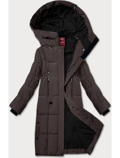 Hnědá dámská zimní prošívaná bunda model 21248066 - LHD