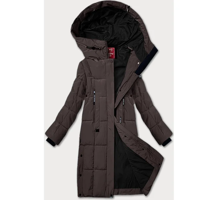 Hnědá dámská zimní prošívaná bunda model 21248066 - LHD