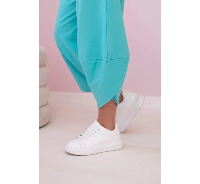 Bavlnená mikina nohavice set mätová Bavlnená mikina nohavice set mätová