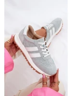 Dámské tenisky z přírodního semiše mátové model 22007477 - EVENTO