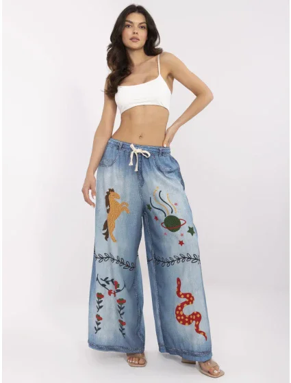 Nohavice DHJ SP 19183 9.54 modrá