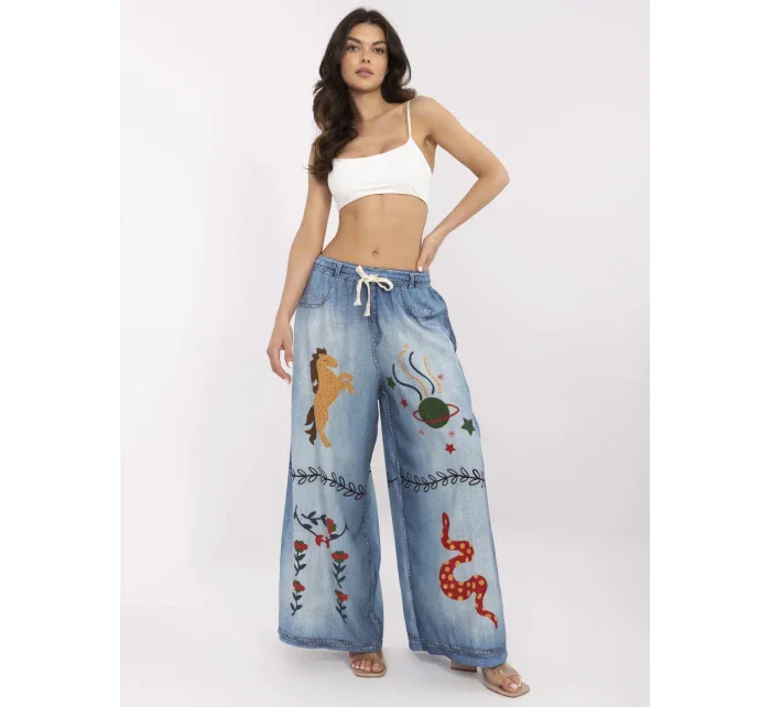 Nohavice DHJ SP 19183 9.54 modrá