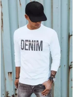 Pánská bílá mikina s potiskem Dstreet model 21966040 - FashionStreet