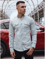 Pánská šedá džínová košile Dstreet model 21977133 - FashionStreet