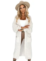 model 21290276 Cardigan svetr s kapsami béžová barva - numoco basic