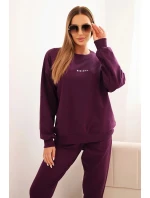 Dámska bavlnená súprava s potlačou Minimal plum Dámska bavlnená súprava s potlačou Minimal plum