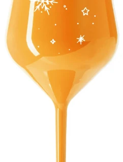 ZIMĚNKA - oranžový nerozbitný pohár na víno 470 ml
