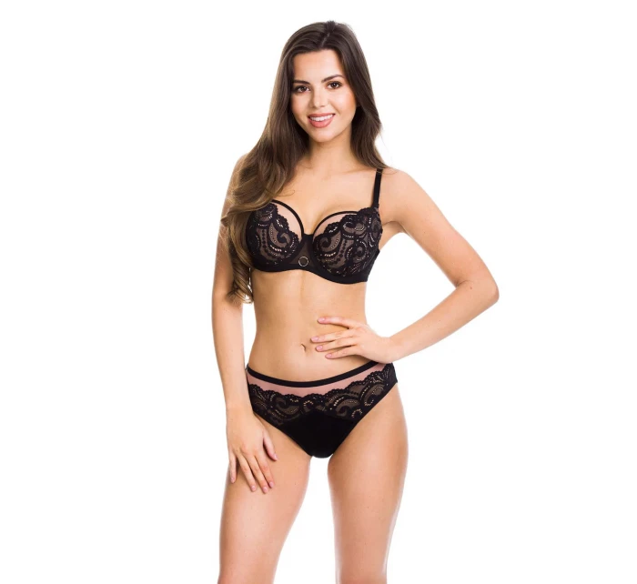 Dámska podprsenka TANGO 01076 Čierna s béžovou - Mediolano Dámska podprsenka TANGO 01076 Čierna s béžovou - Mediolano