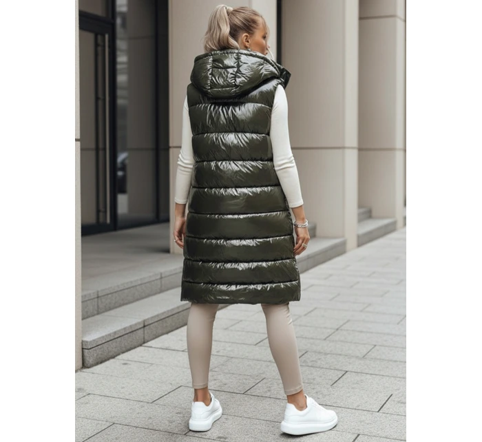 Dámská prošívaná vesta zelená Dstreet model 21970193 - FashionStreet Dámská prošívaná vesta zelená Dstreet model 21970193 - FashionStreet