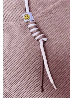 Ružový dámsky komplet - mikina a nohavice typu cargo (AMG-322A)