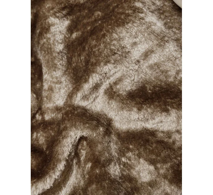 Dlhá dámska zimná bunda v ťavej farbe (V725) Dlhá dámska zimná bunda v ťavej farbe (V725)