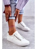 Dámske kožené tenisky Big Star - biele