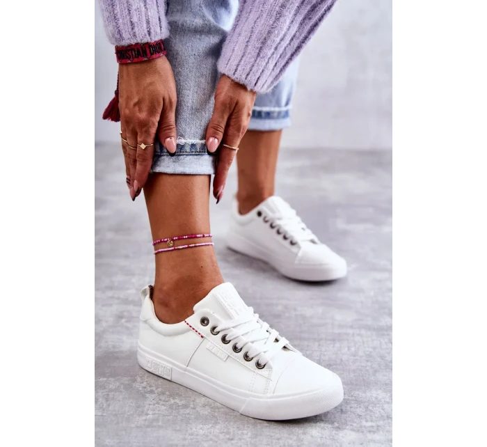 Dámske kožené tenisky Big Star - biele