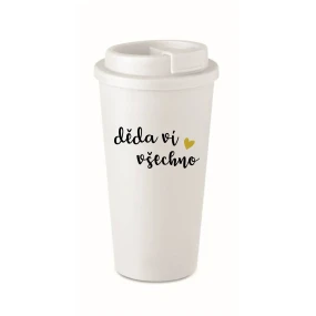 DIEŤA VIE VŠETKO - biely termohrnček 475 ml DIEŤA VIE VŠETKO - biely termohrnček 475 ml