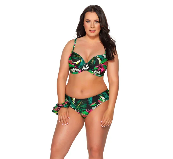 Dámské plavkové kalhotky brazilky SF model 20105799 zelené s potiskem - Ava Dámské plavkové kalhotky brazilky SF model 20105799 zelené s potiskem - Ava