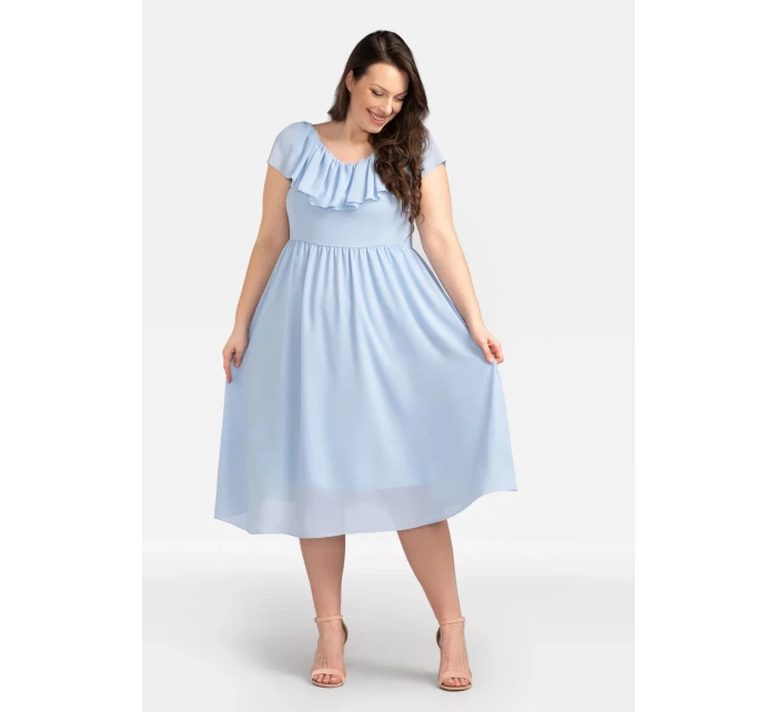 Dámske šaty SB247 svetlomodré - Karko