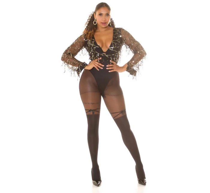 Sexi pančuchy W71002 čierne - In-Stylefashion