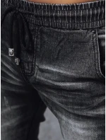 Pánske džínsové nohavice jogger čierne FashionStreet UX4038