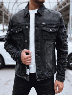 Pánska džínsová bunda čierna FashionStreet TX4703