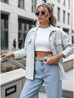 Dámská košilová bunda světle šedá Dstreet model 21987111 - FashionStreet